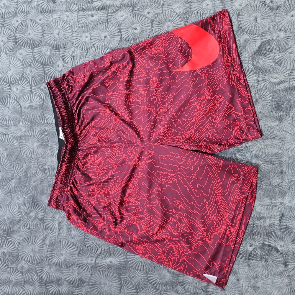 Nike Men's Maroon Patterned Shorts